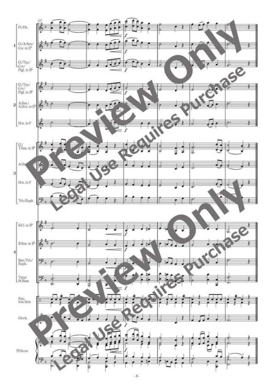Flexible Chorales for Band 3 B-Flat Clarinet scores gallery preview page 9