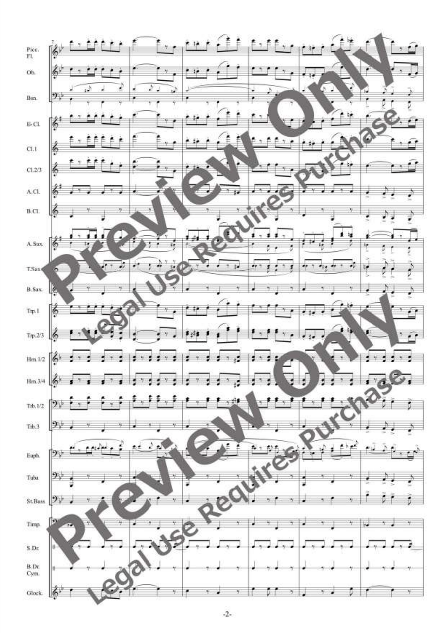 Triumphal Return March Concert Band - Sheet Music page 3