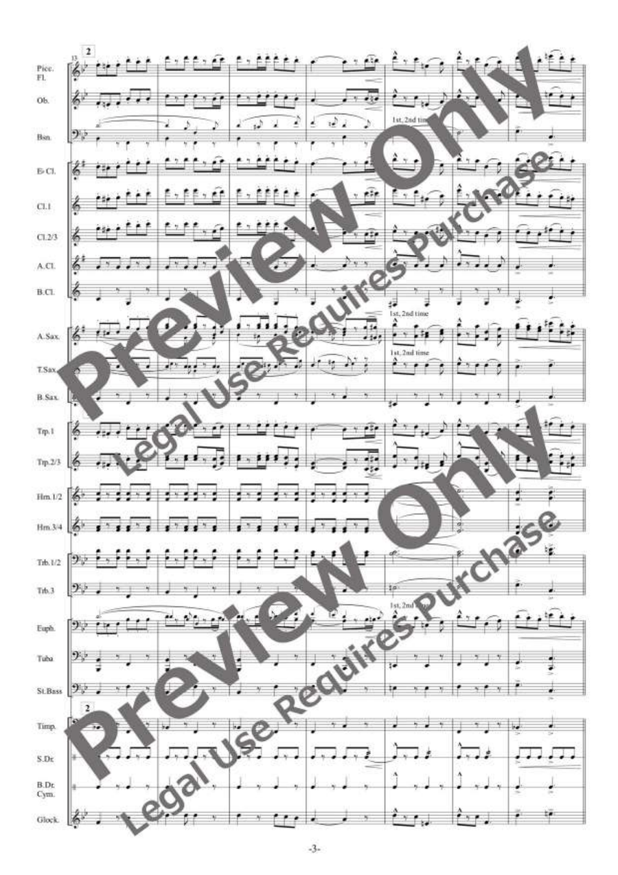 Triumphal Return March Concert Band - Sheet Music page 4