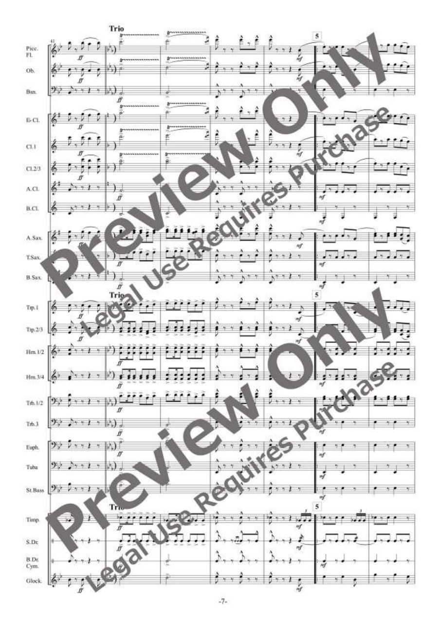 Triumphal Return March Concert Band - Sheet Music page 8
