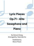 Lyric Pieces Op.71 - Alto Saxophone and Piano