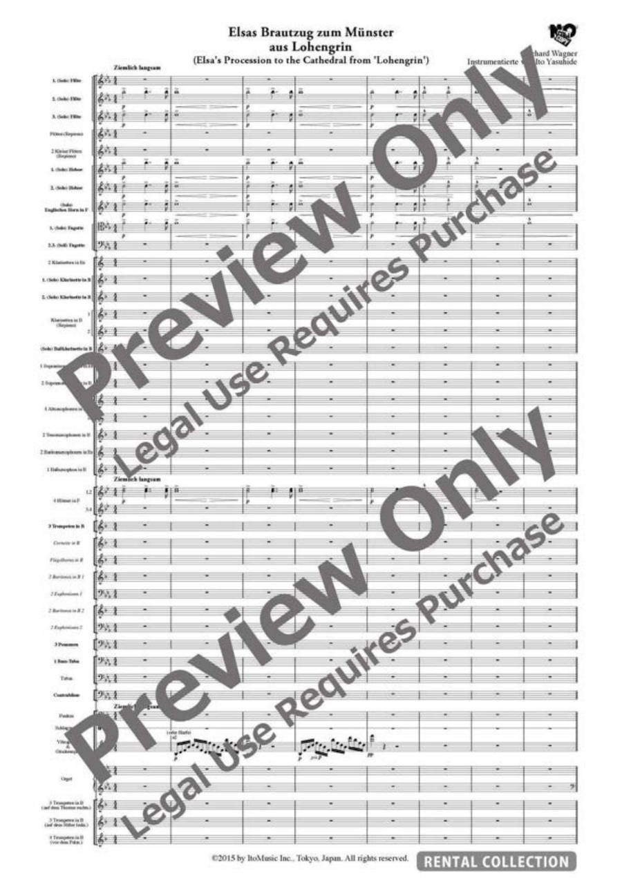 Elsa's Procession to the Cathedral Concert Band scores gallery preview page 2