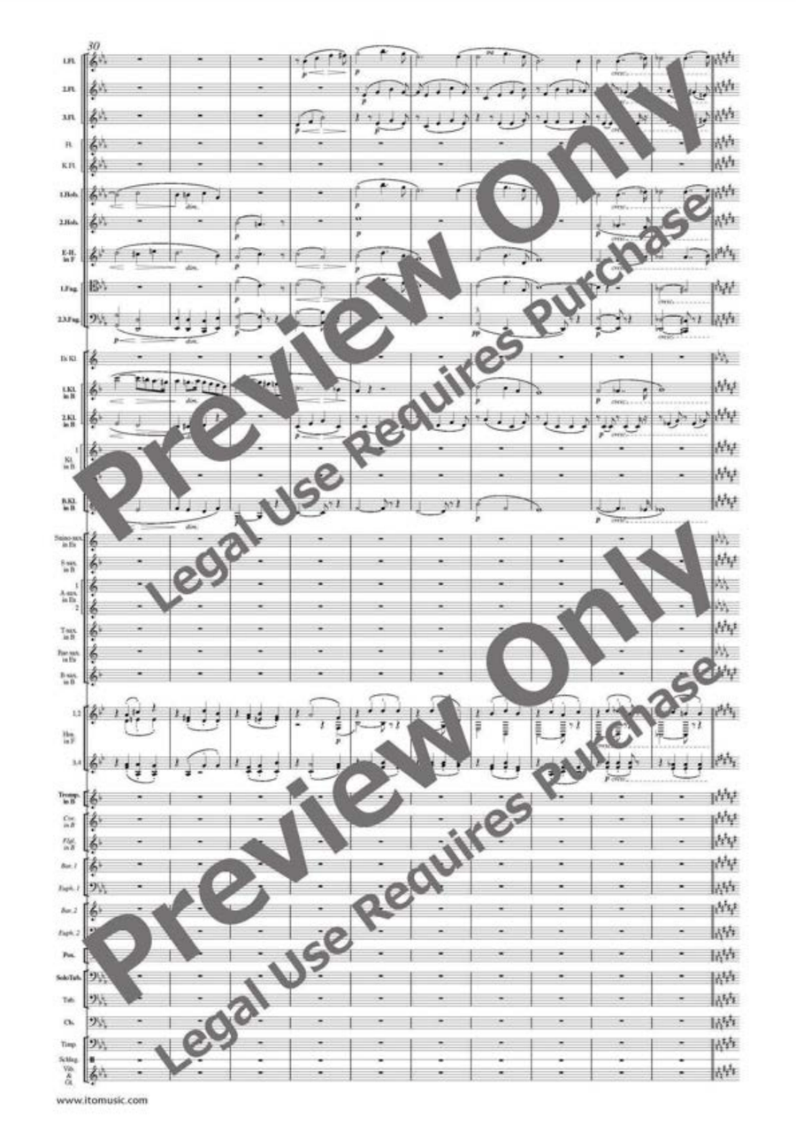 Elsa's Procession to the Cathedral Concert Band scores gallery preview page 4