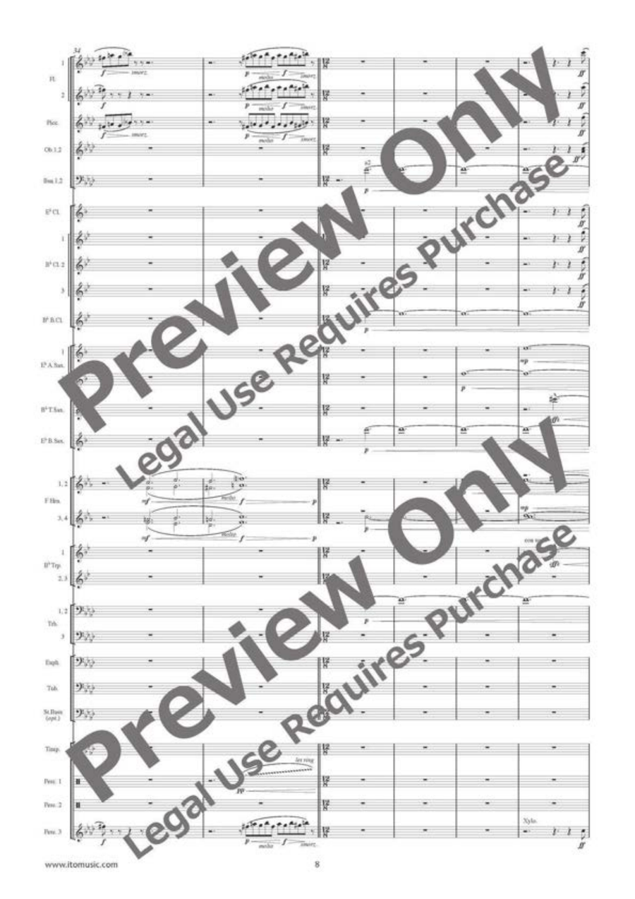 Diferencias on an Old Spanish Song Concert Band scores gallery preview page 9