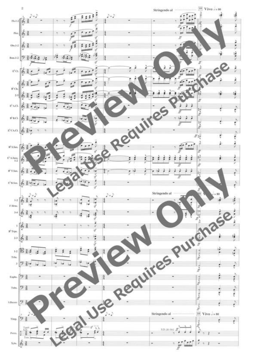 La Vita Symphony in 3 Scenes by Yasuhide Ito Concert Band - Sheet Music page 3