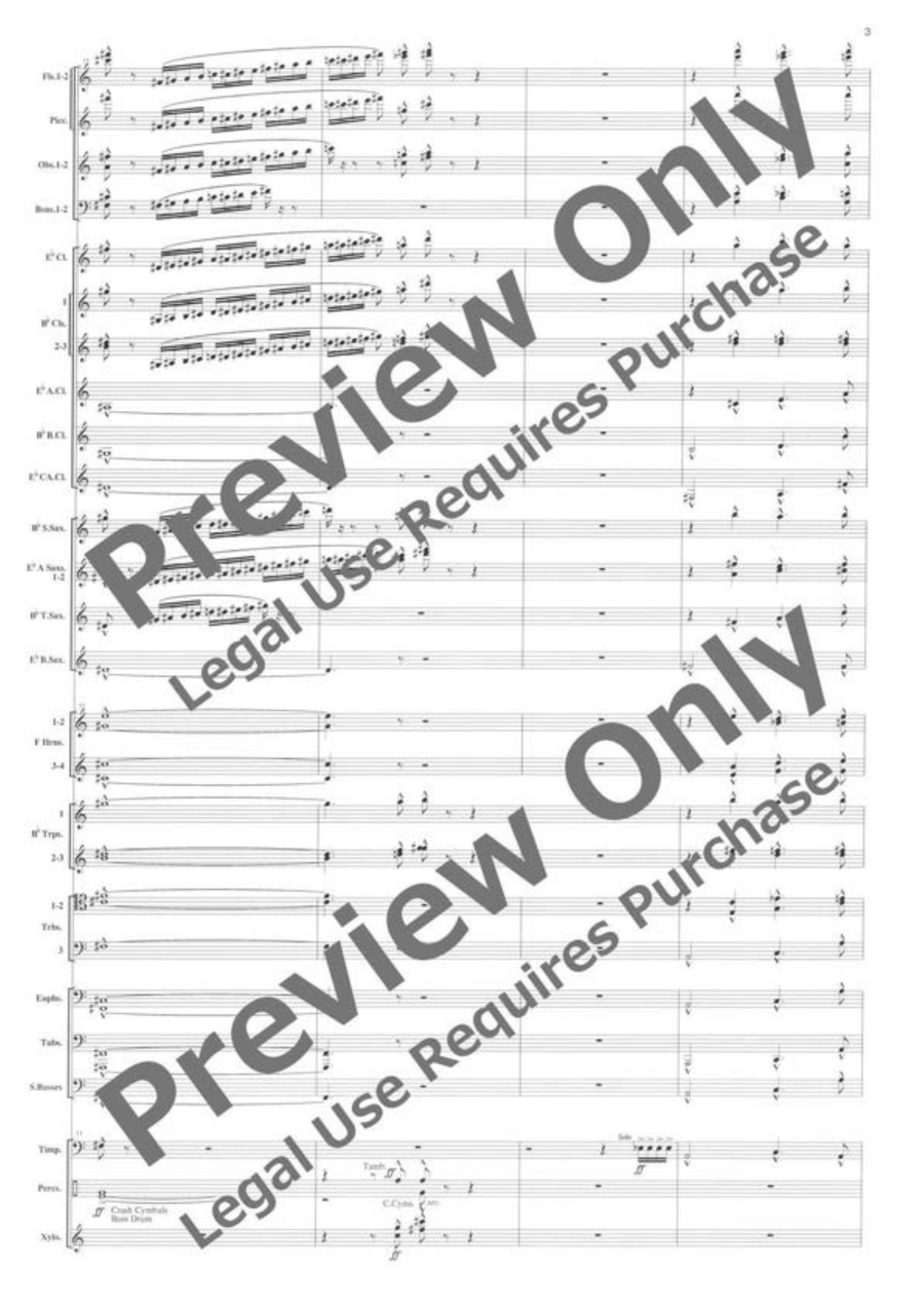 La Vita Symphony in 3 Scenes by Yasuhide Ito Concert Band - Sheet Music page 4