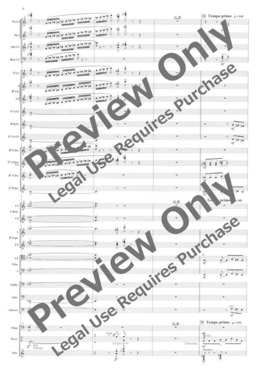 La Vita Symphony in 3 Scenes by Yasuhide Ito Concert Band - Sheet Music page 5