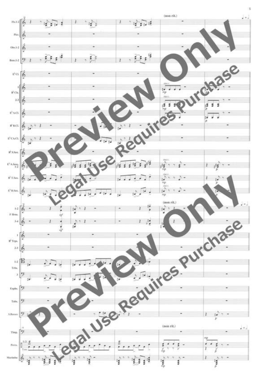 La Vita Symphony in 3 Scenes by Yasuhide Ito Concert Band - Sheet Music page 6
