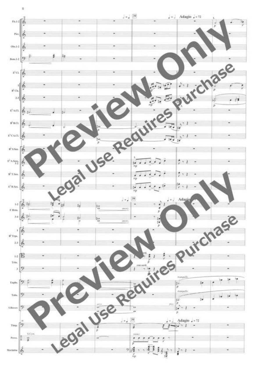 La Vita Symphony in 3 Scenes by Yasuhide Ito Concert Band - Sheet Music page 9