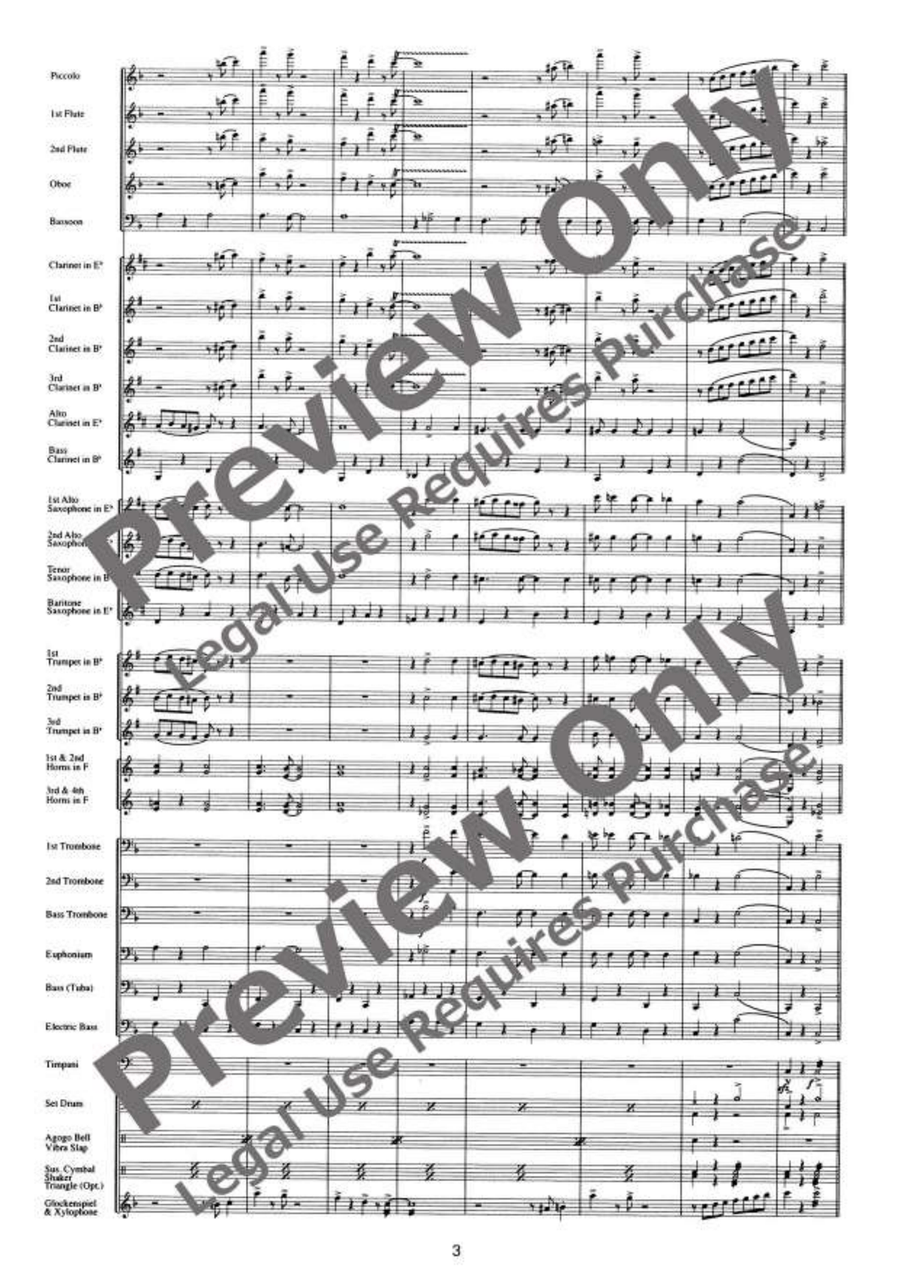 Sousa's Holiday - The Thunderer Concert Band scores gallery preview page 4