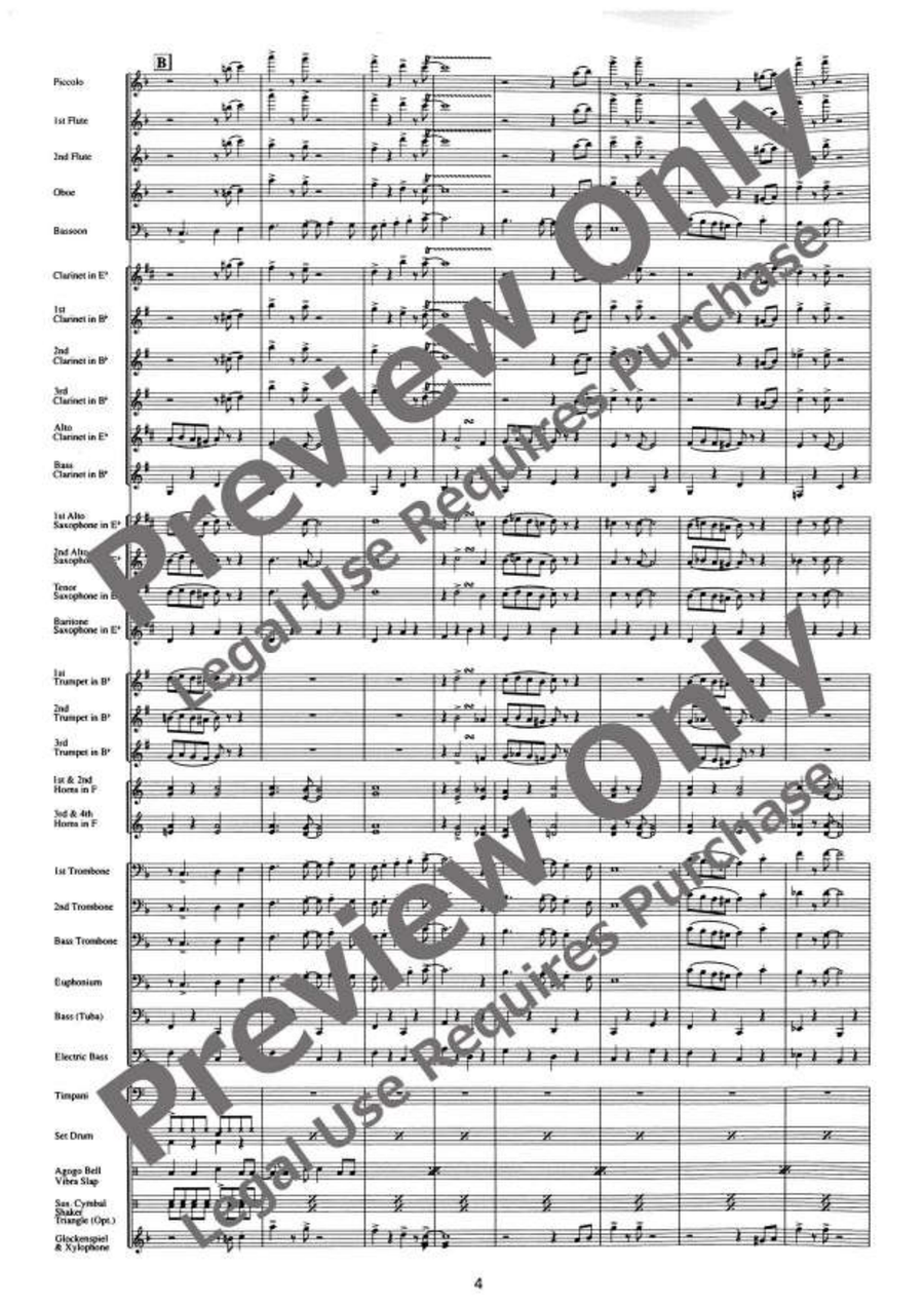 Sousa's Holiday - The Thunderer Concert Band scores gallery preview page 5