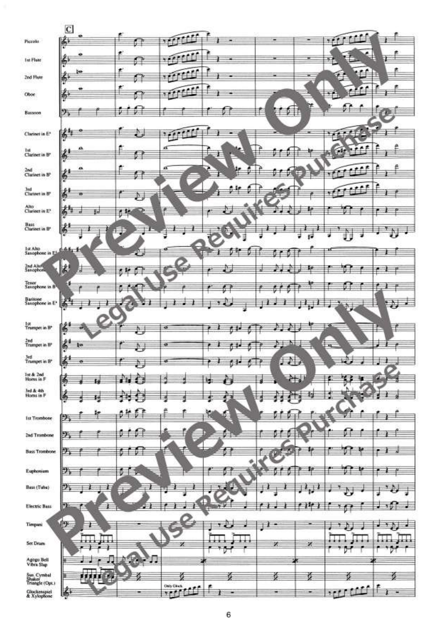 Sousa's Holiday - The Thunderer Concert Band scores gallery preview page 7