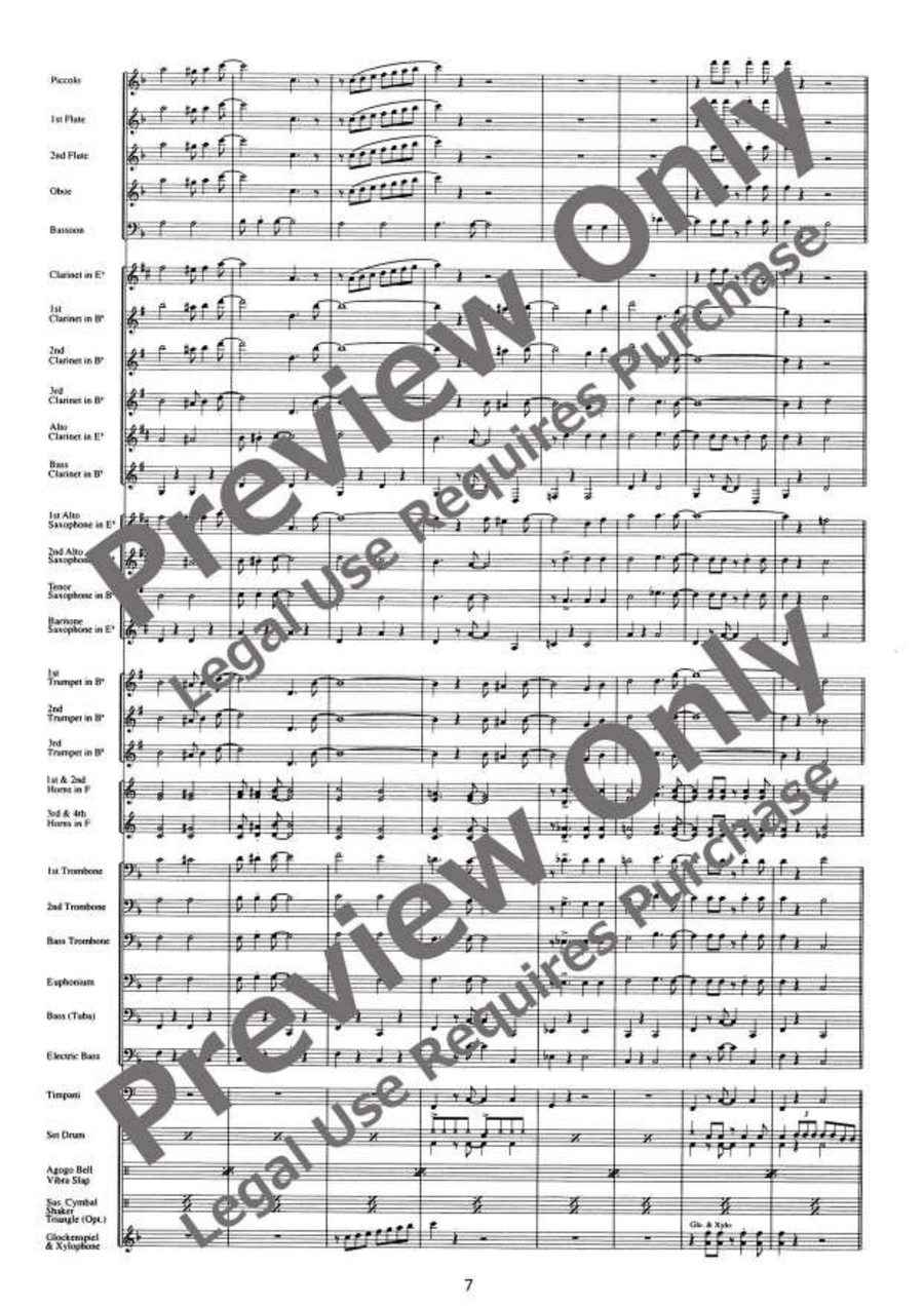 Sousa's Holiday - The Thunderer Concert Band scores gallery preview page 8