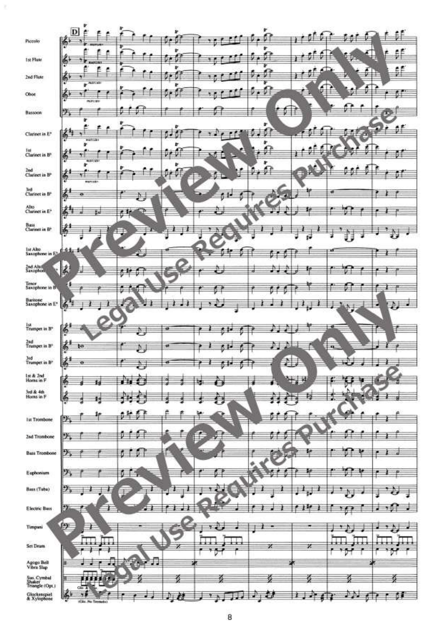 Sousa's Holiday - The Thunderer Concert Band scores gallery preview page 9