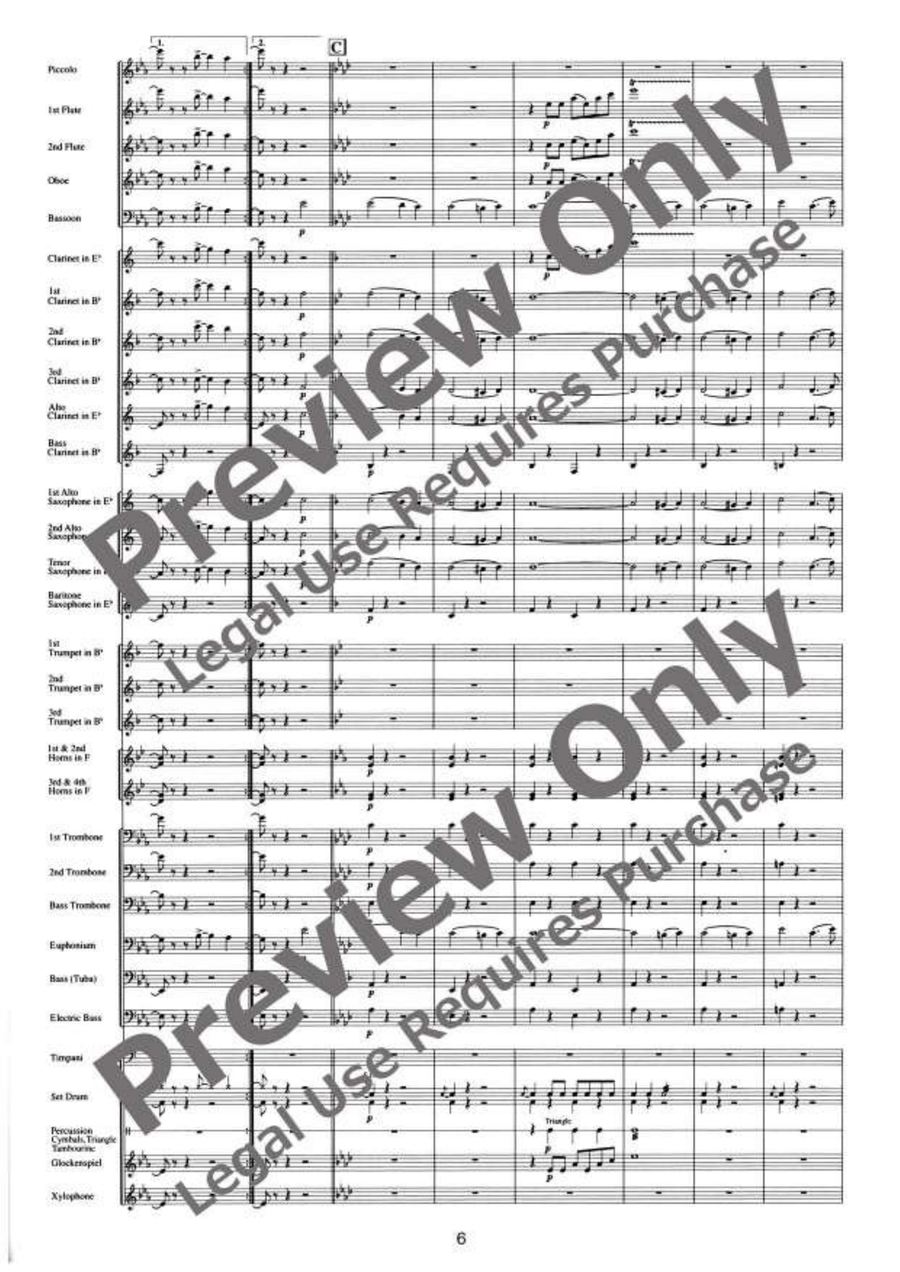 Sousa's Holiday - The Stars and Stripes Forever Concert Band scores gallery preview page 7