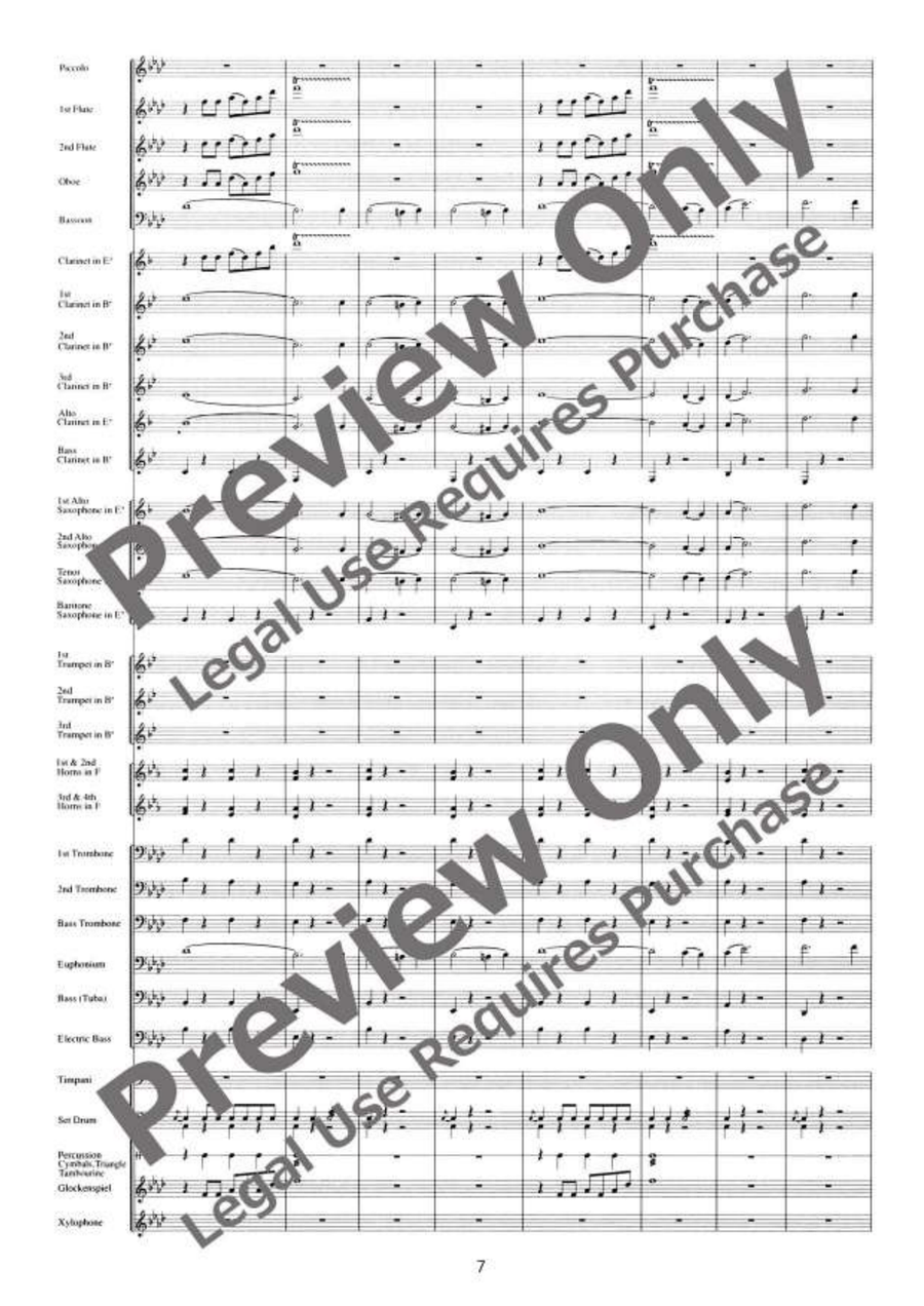 Sousa's Holiday - The Stars and Stripes Forever Concert Band scores gallery preview page 8