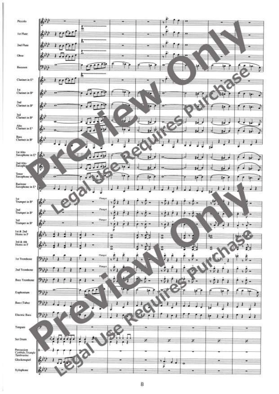 Sousa's Holiday - The Stars and Stripes Forever Concert Band scores gallery preview page 9
