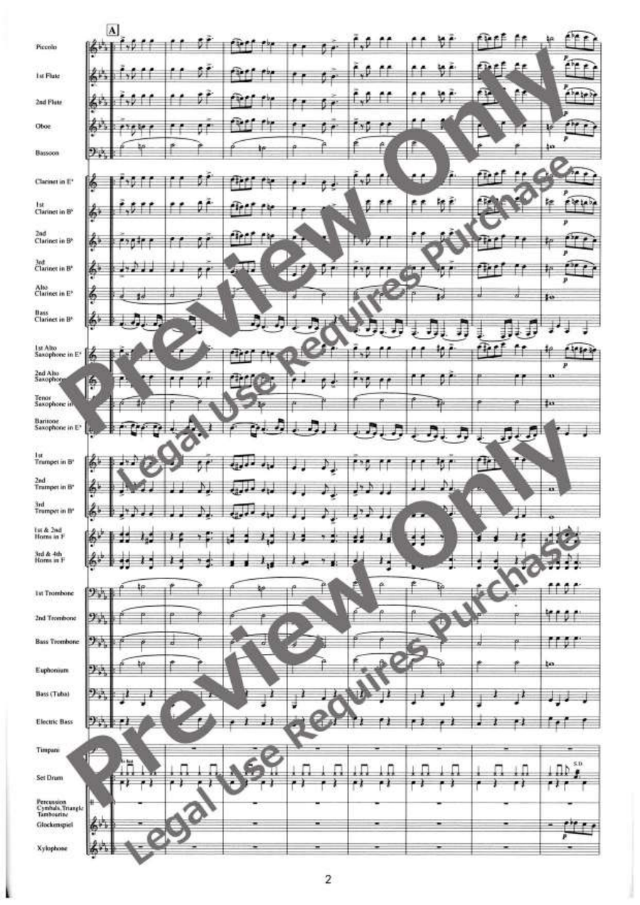 Sousa's Holiday - The Stars and Stripes Forever Concert Band scores gallery preview page 3
