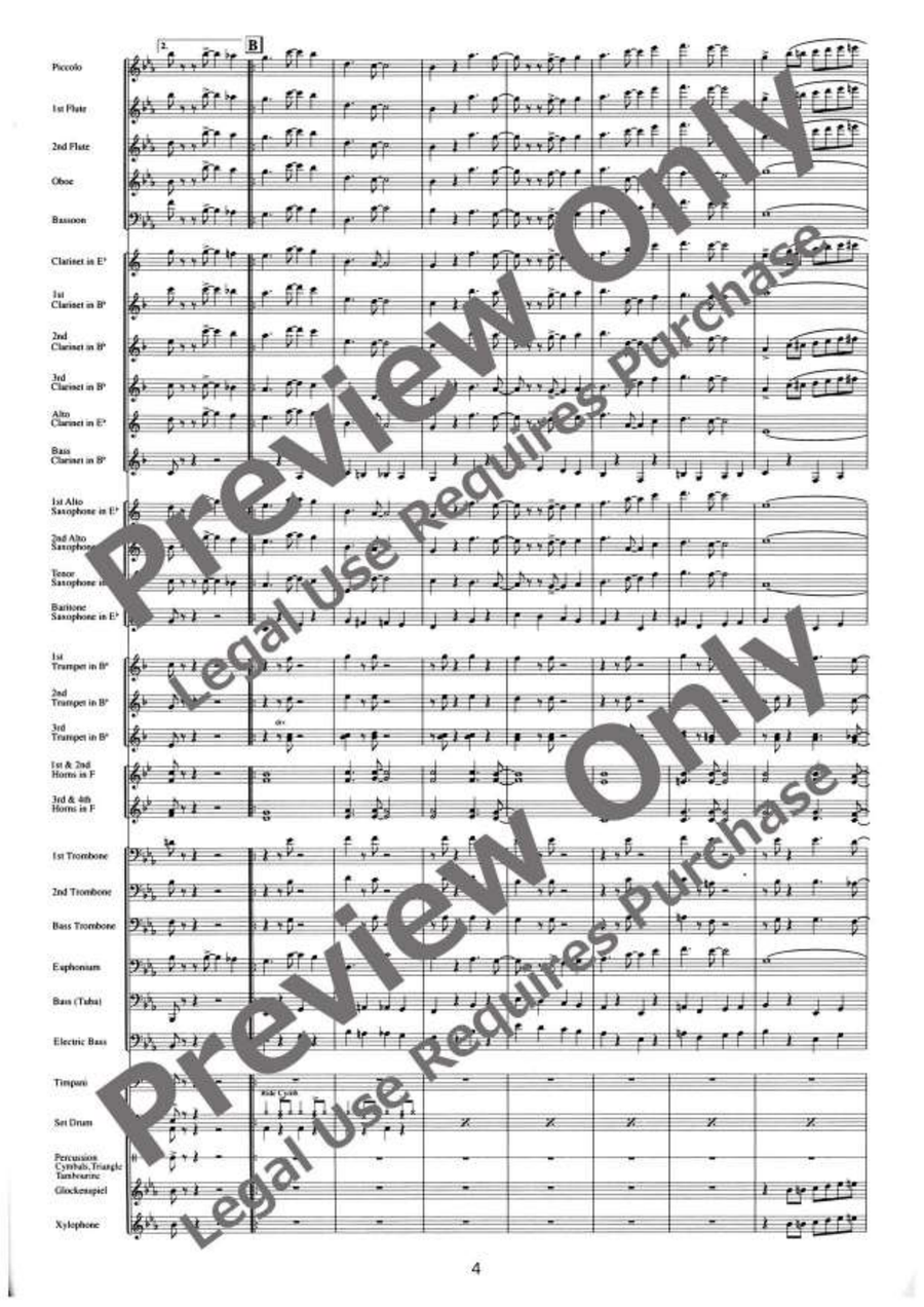 Sousa's Holiday - The Stars and Stripes Forever Concert Band scores gallery preview page 5