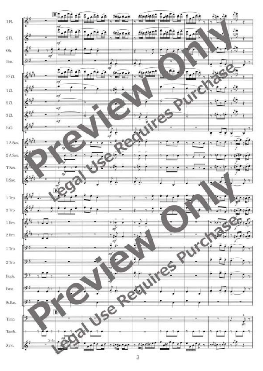 Foster on My Mind Foster on My Mind Concert Band scores gallery preview page 4
