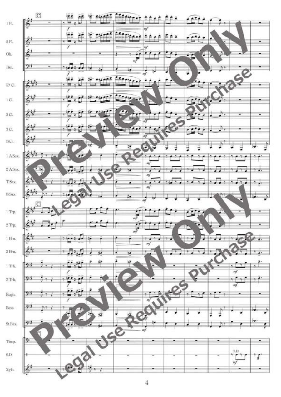 Foster on My Mind Foster on My Mind Concert Band scores gallery preview page 5