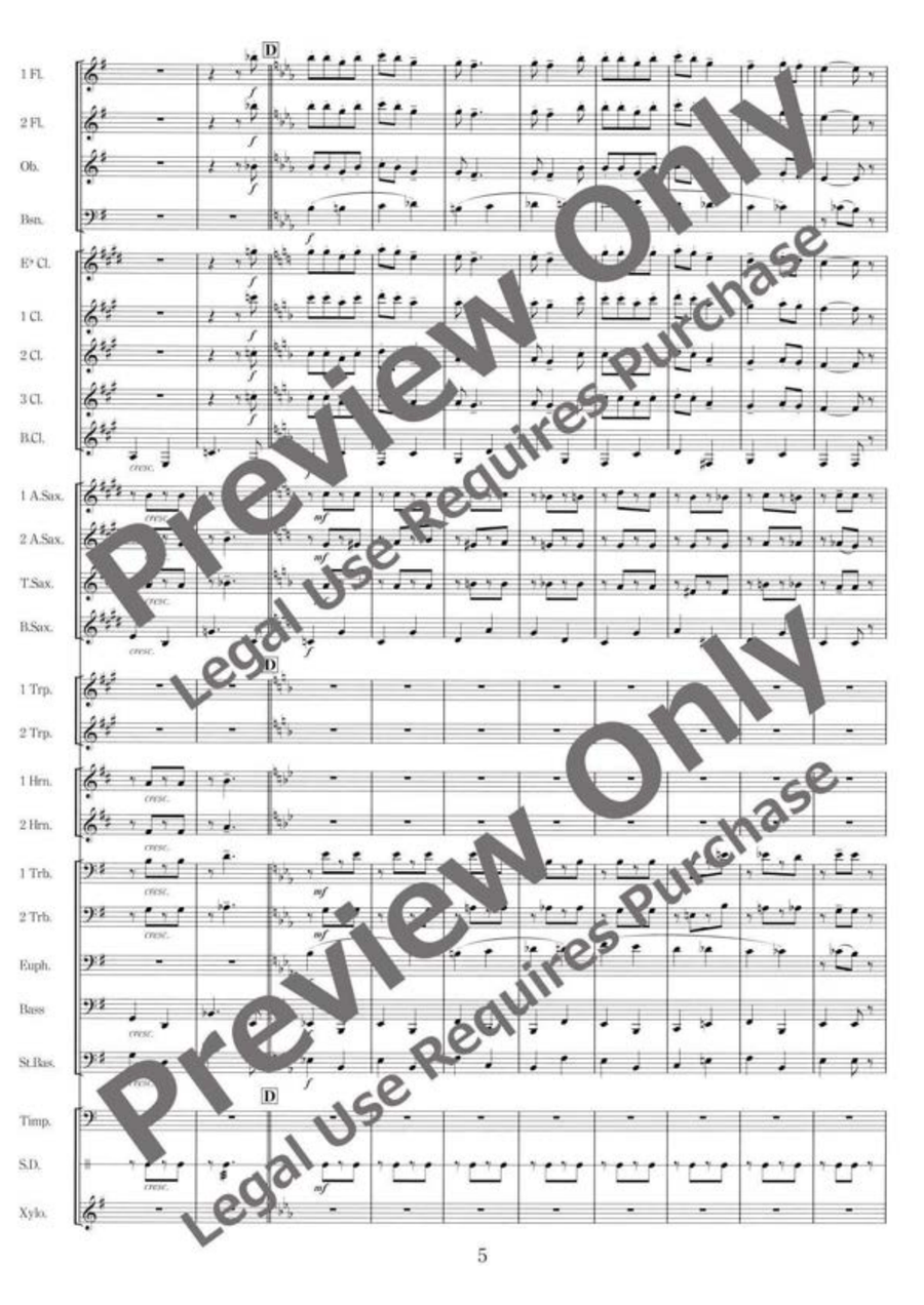 Foster on My Mind Foster on My Mind Concert Band scores gallery preview page 6