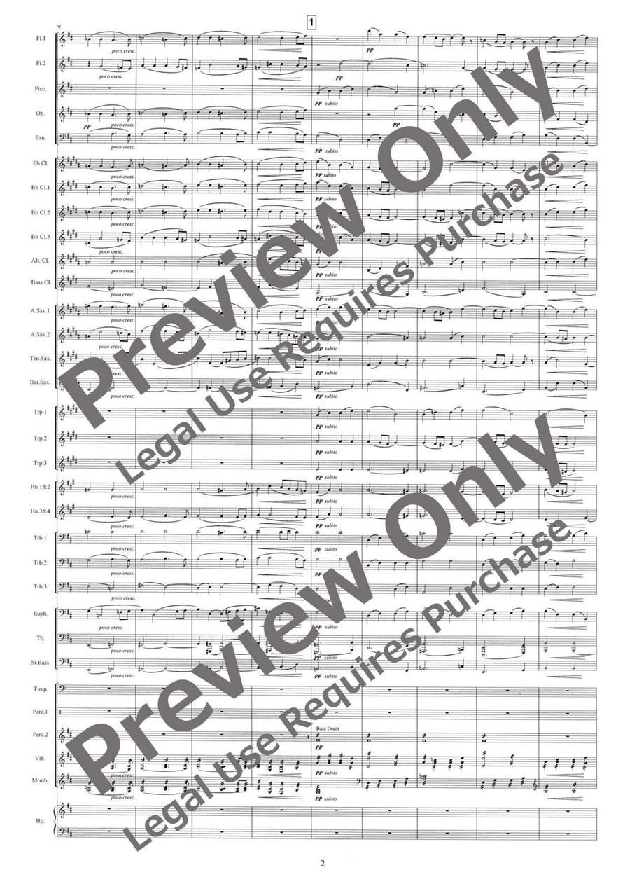 Evening Prayer and Pantomime Concert Band scores gallery preview page 3