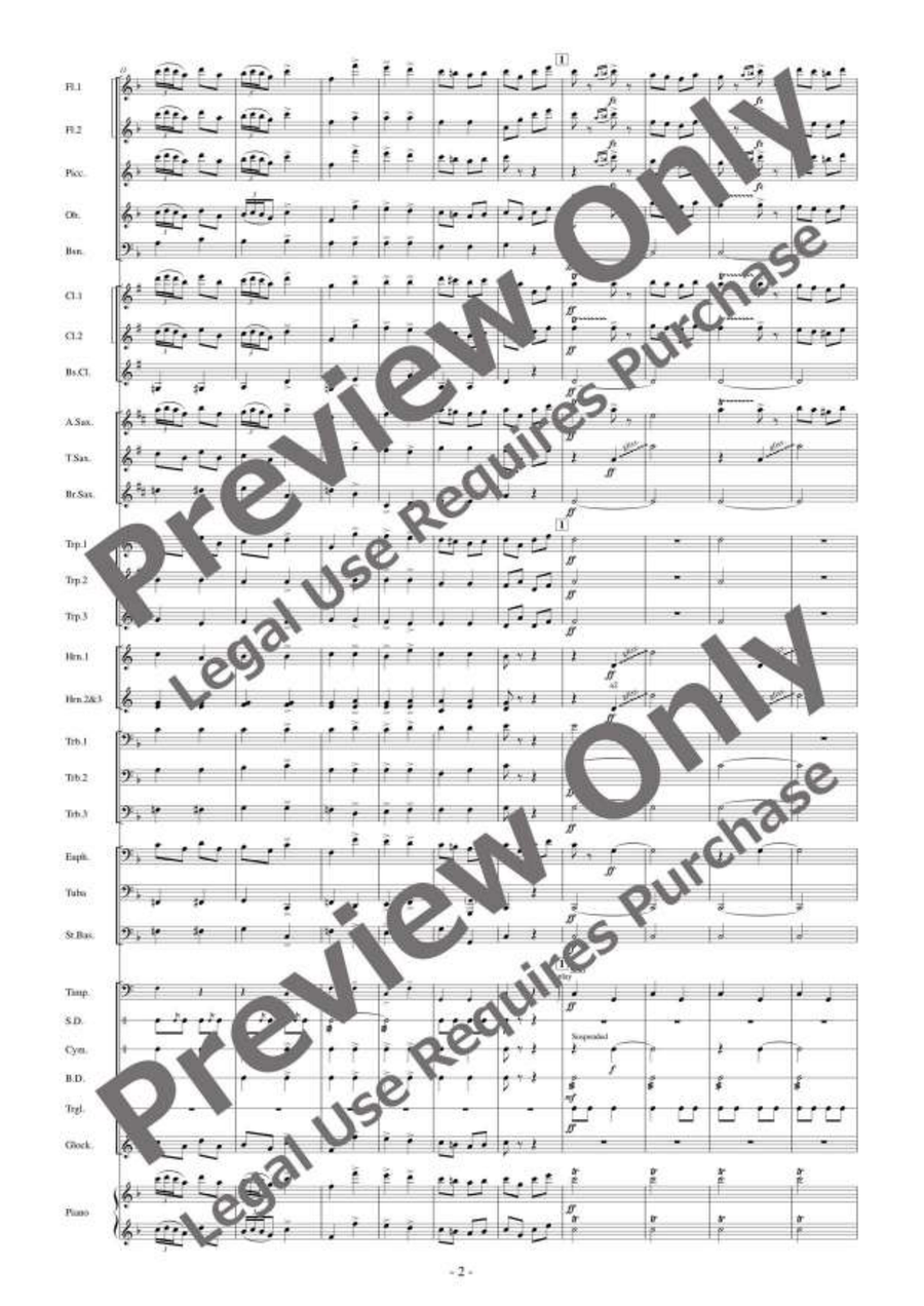 The Merry Widow Selections [Reduced Instrumentation] Concert Band scores gallery preview page 3
