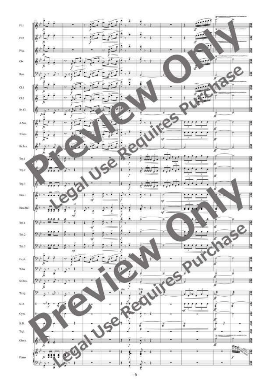 The Merry Widow Selections [Reduced Instrumentation] Concert Band scores gallery preview page 7
