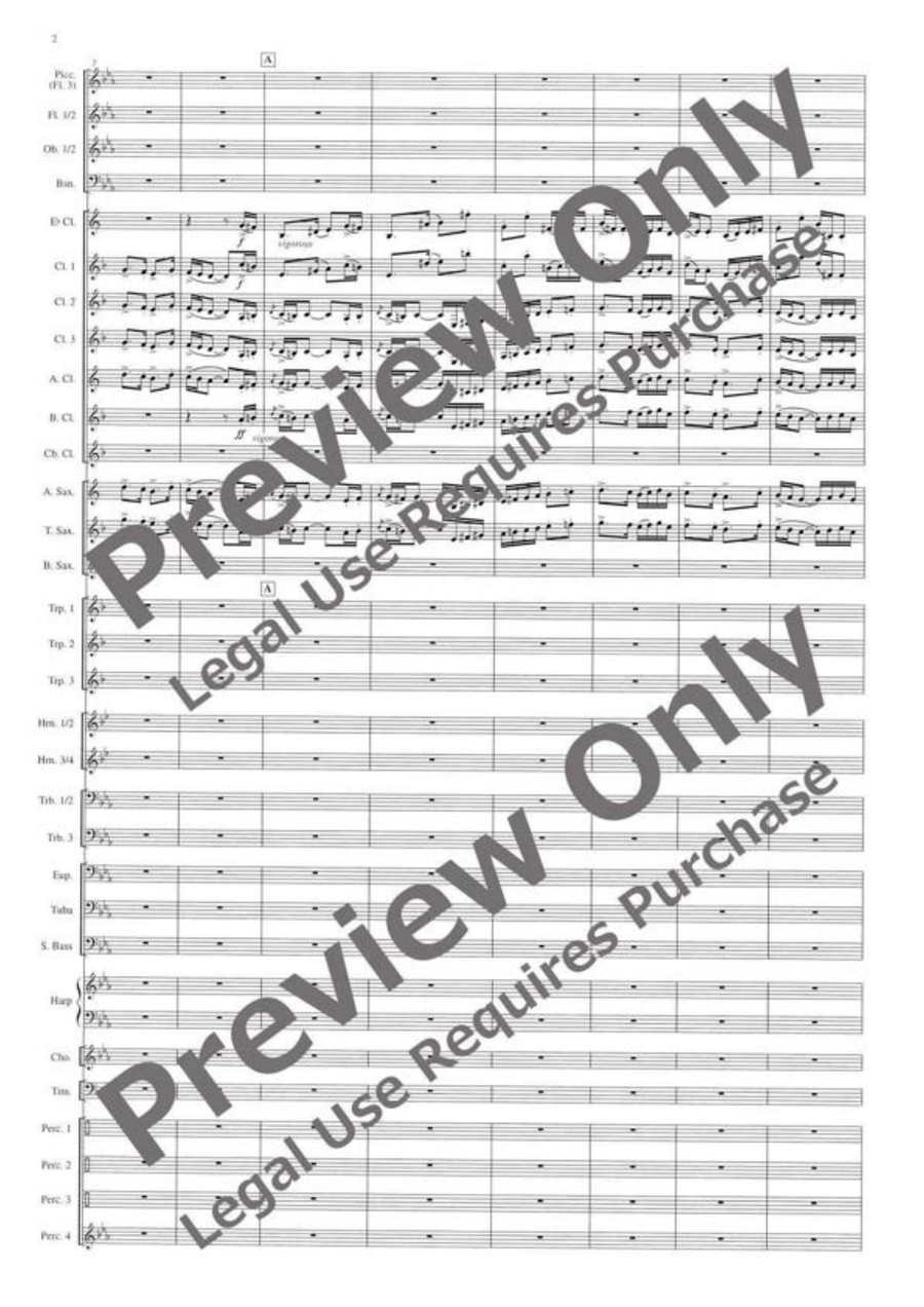 Fantasy on Madame Butterfly Concert Band scores gallery preview page 3