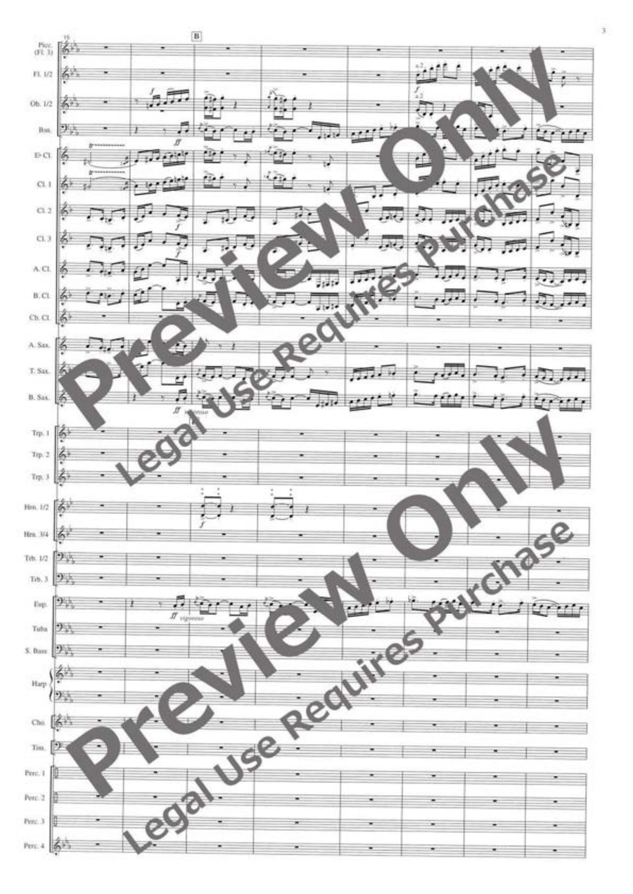 Fantasy on Madame Butterfly Concert Band scores gallery preview page 4