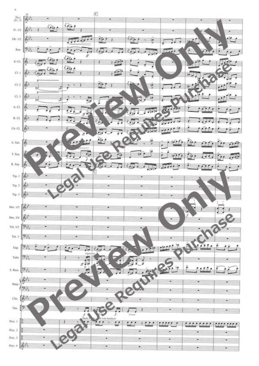 Fantasy on Madame Butterfly Concert Band scores gallery preview page 5