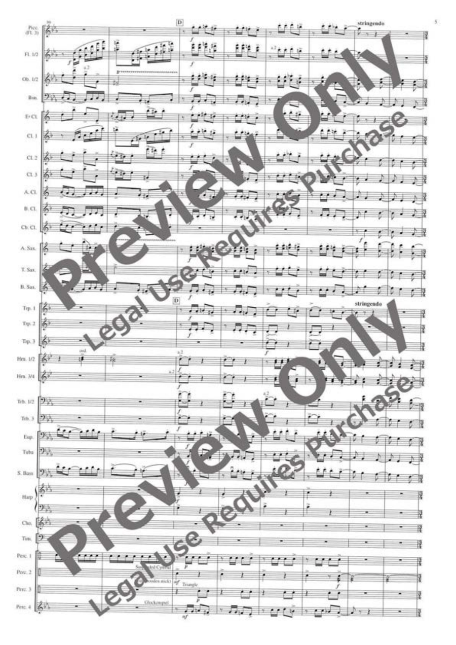 Fantasy on Madame Butterfly Concert Band scores gallery preview page 6