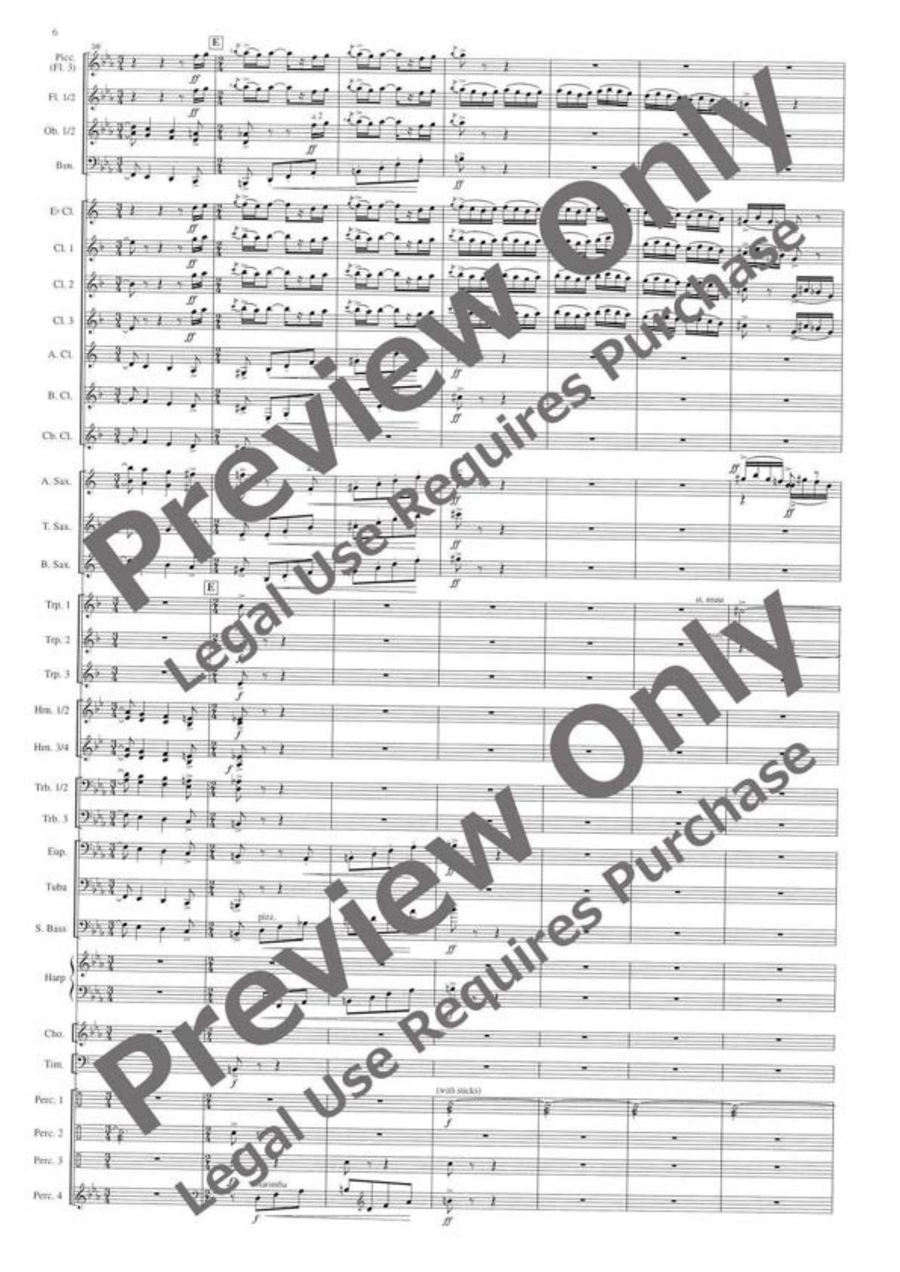 Fantasy on Madame Butterfly Concert Band scores gallery preview page 7