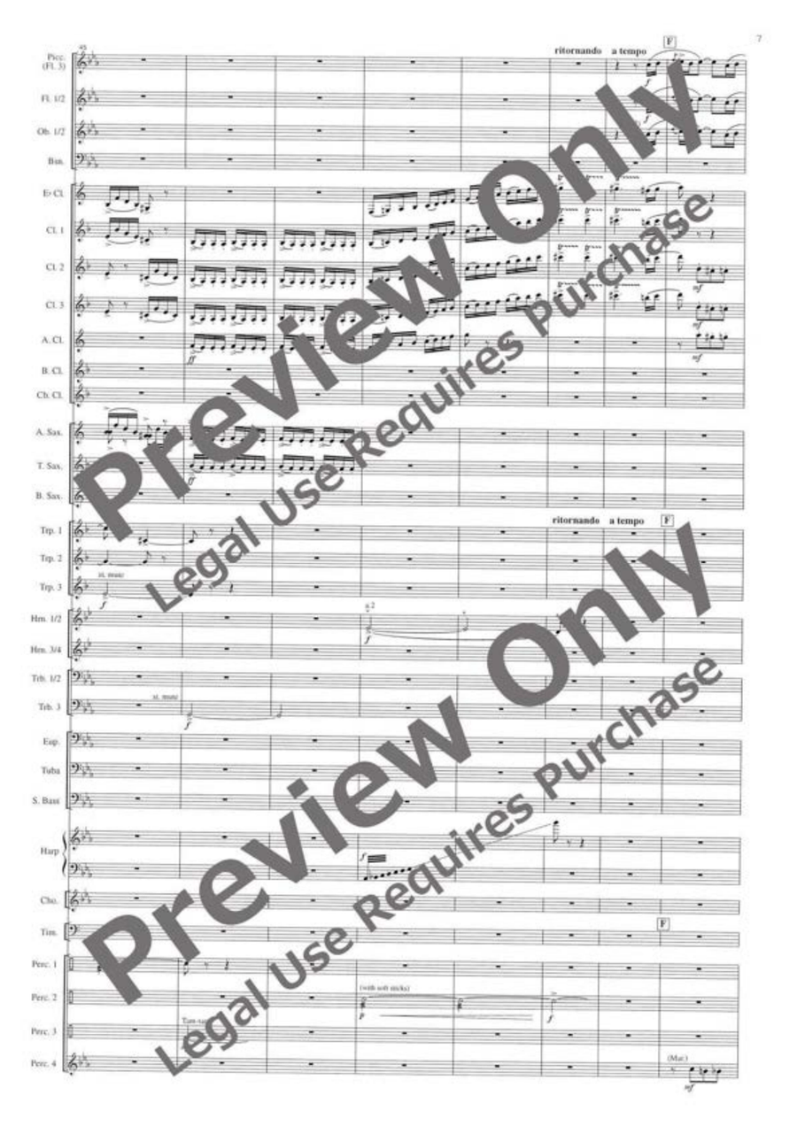 Fantasy on Madame Butterfly Concert Band scores gallery preview page 8