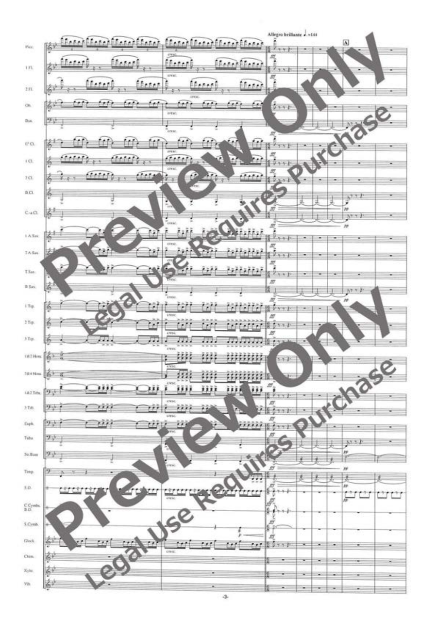 Funiculi-funicula Rhapsody [Full Instrumentation] Concert Band scores gallery preview page 4