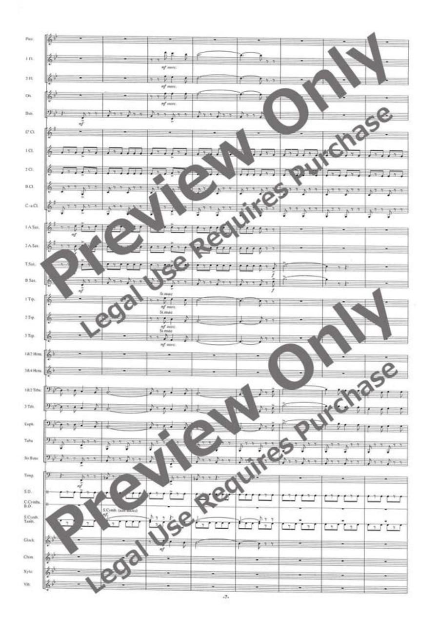 Funiculi-funicula Rhapsody [Full Instrumentation] Concert Band scores gallery preview page 8