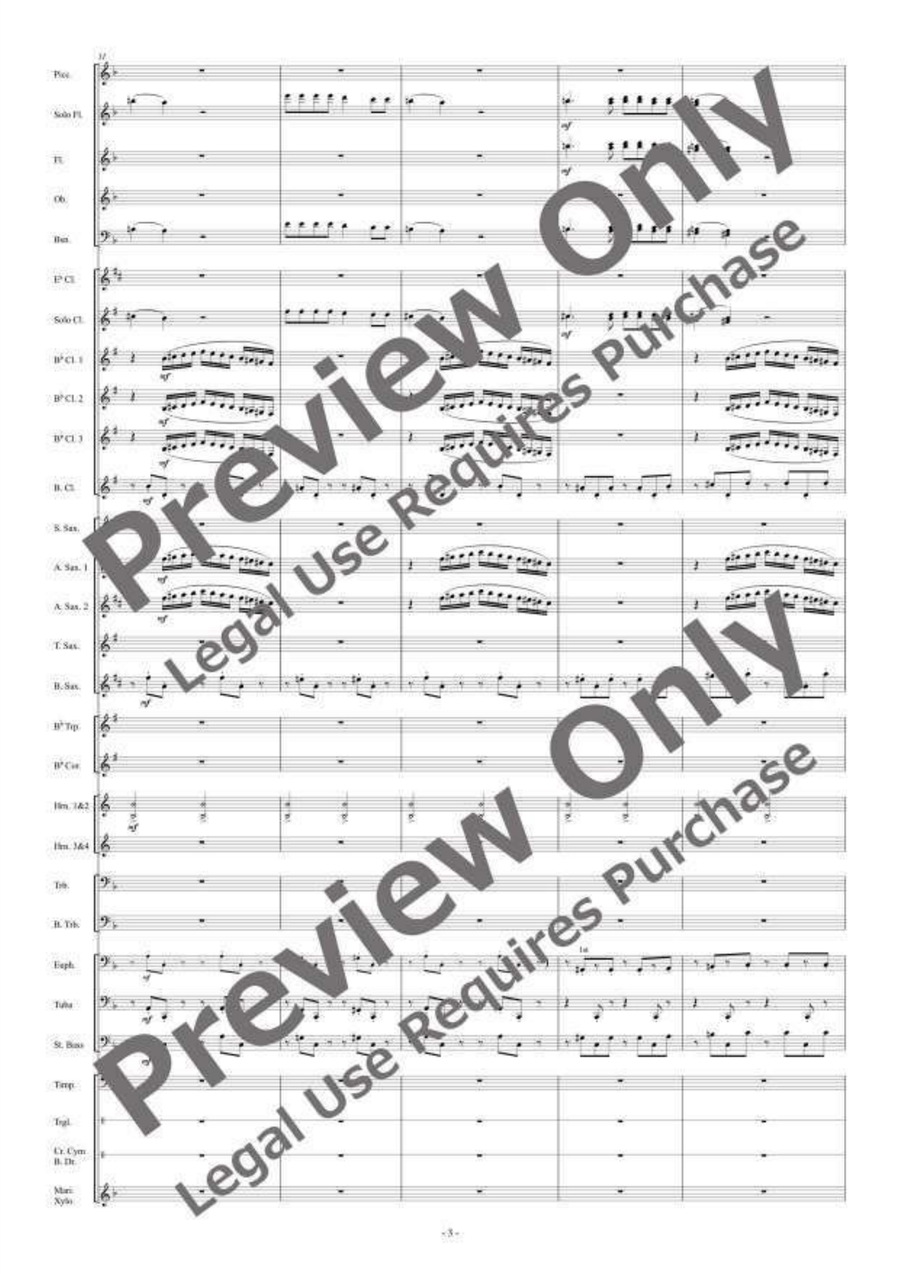 Finale, Symphony No. 4 Op.36 Concert Band scores gallery preview page 4