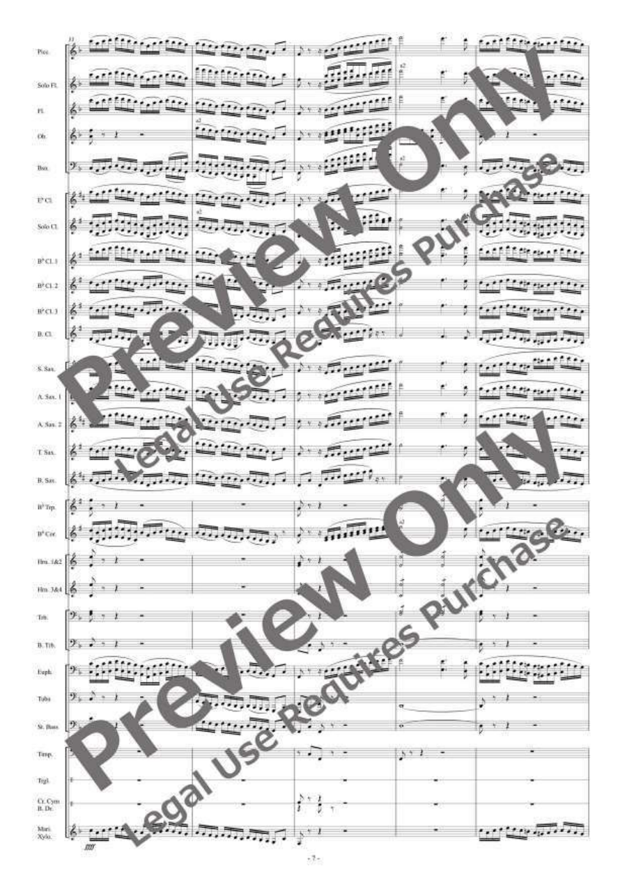 Finale, Symphony No. 4 Op.36 Concert Band scores gallery preview page 8