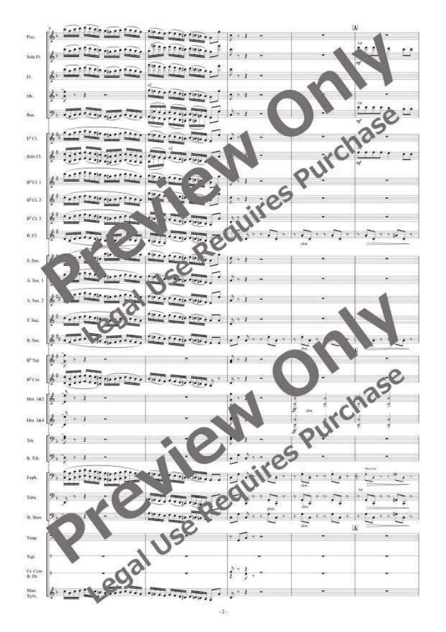 Finale, Symphony No. 4 Op.36 Concert Band scores gallery preview page 3