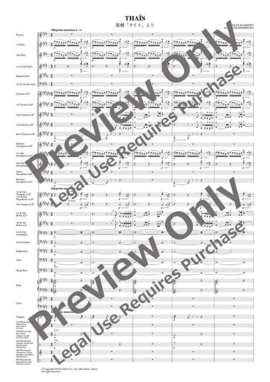 Thaïs Thaïs Concert Band scores gallery preview page 2