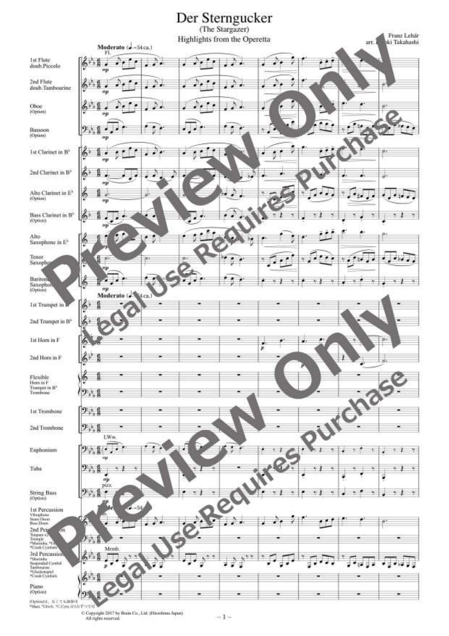 Der Sterngucker (The Stargazer) Concert Band scores gallery preview page 2