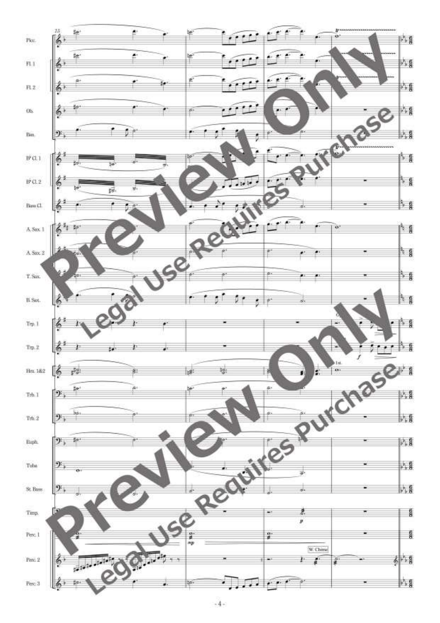 The Merry Widow Overture Concert Band scores gallery preview page 5