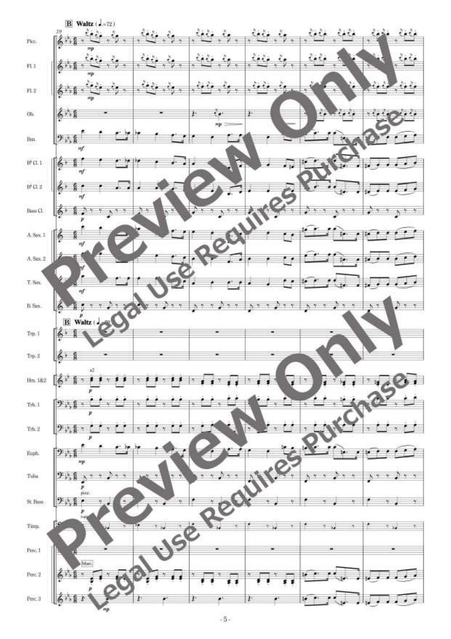 The Merry Widow Overture Concert Band scores gallery preview page 6