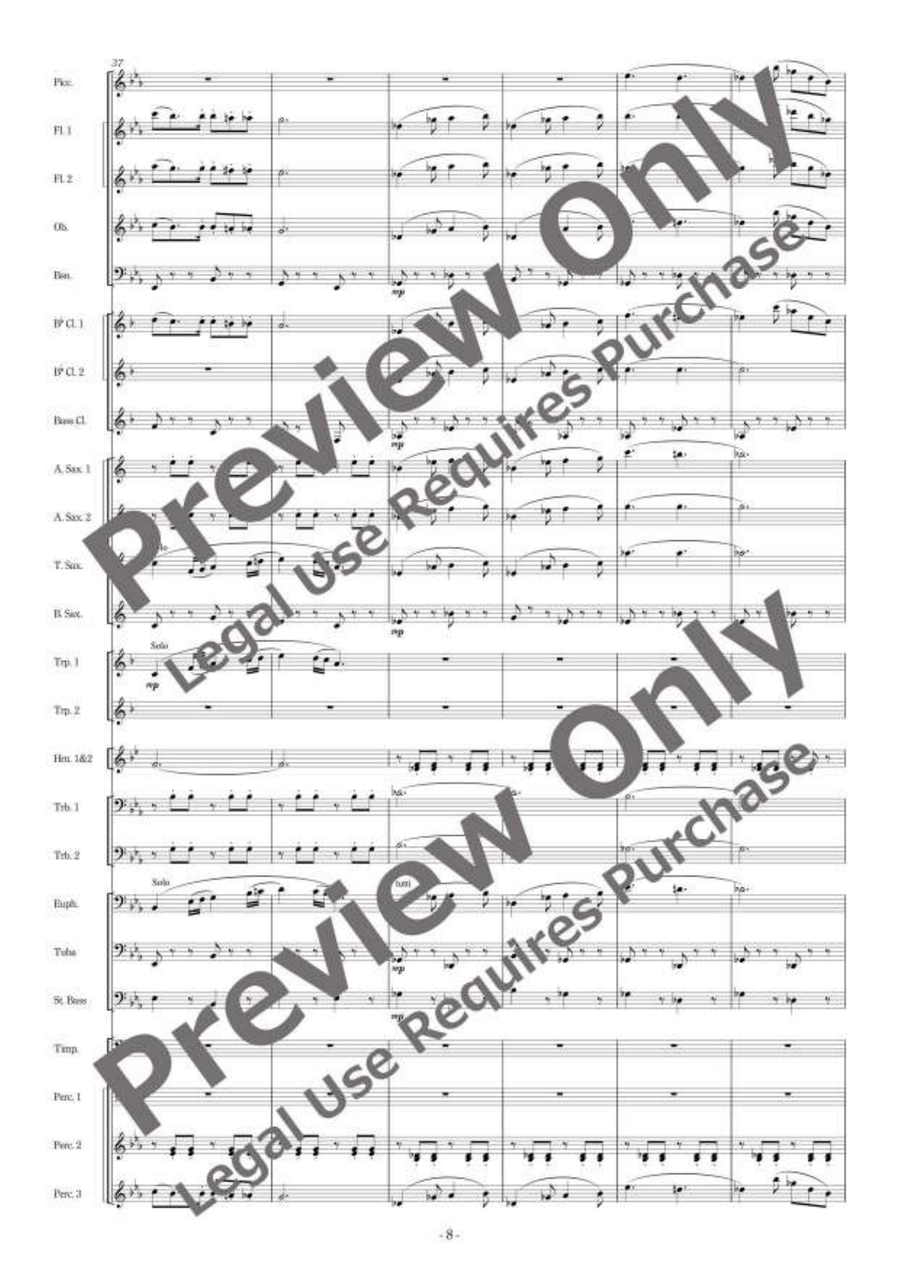 The Merry Widow Overture Concert Band scores gallery preview page 9