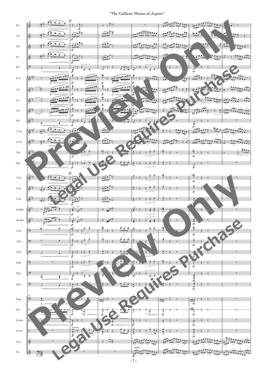 Galilean Moons (Composer's Edition) Concert Band scores gallery preview page 8