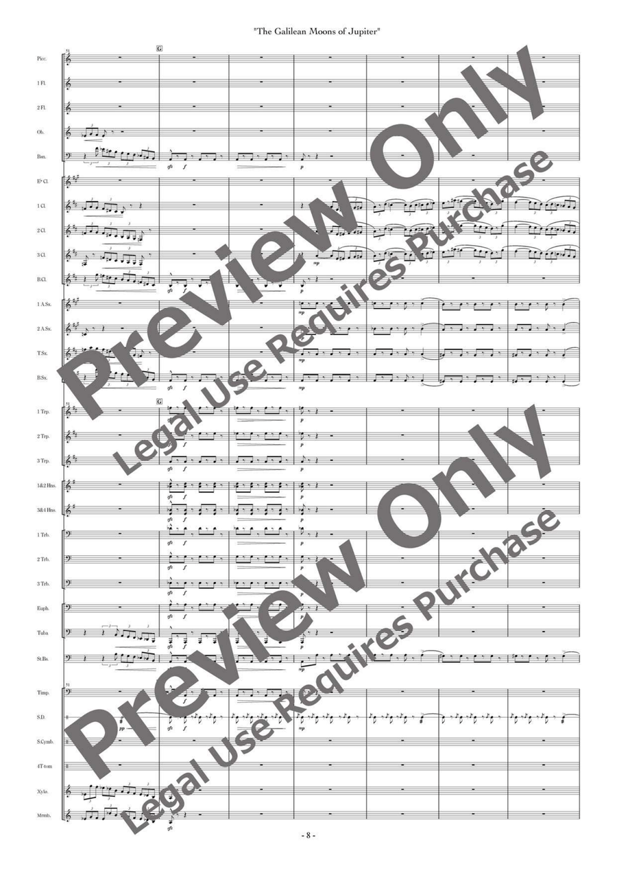 Galilean Moons (Composer's Edition) Concert Band scores gallery preview page 9