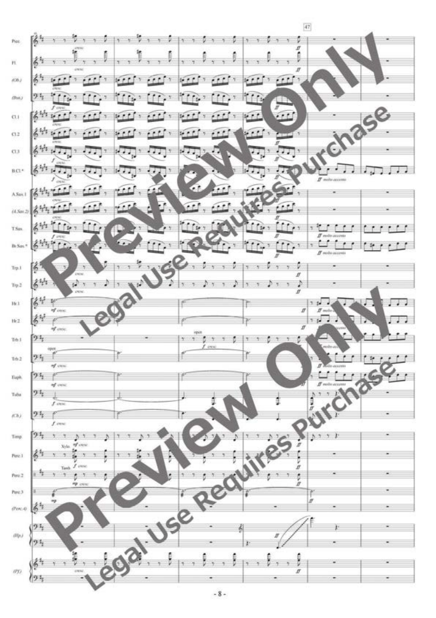 Année Passée Année Passée Concert Band scores gallery preview page 9