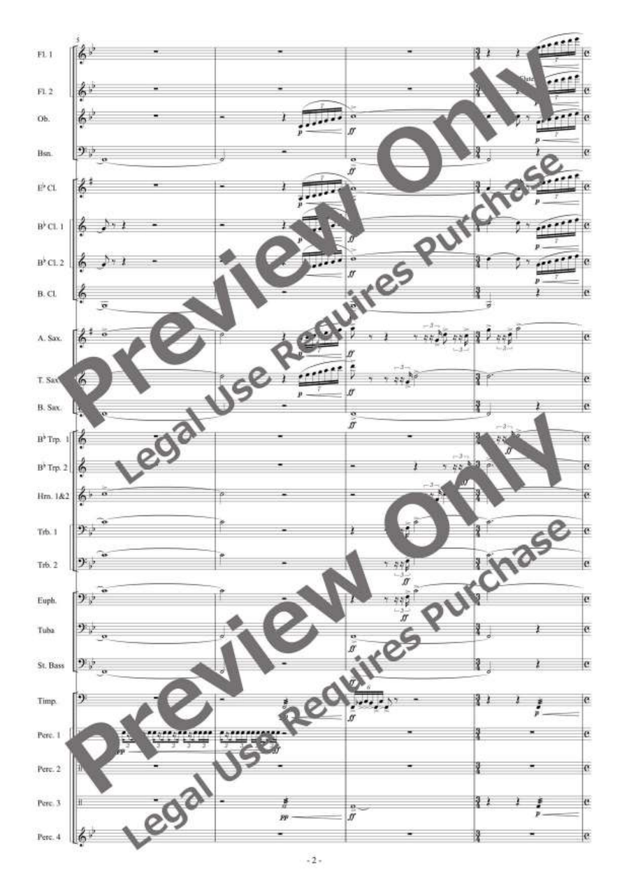 Funiculi-funicula Rhapsody [Reduced Instrumentation] Concert Band scores gallery preview page 3