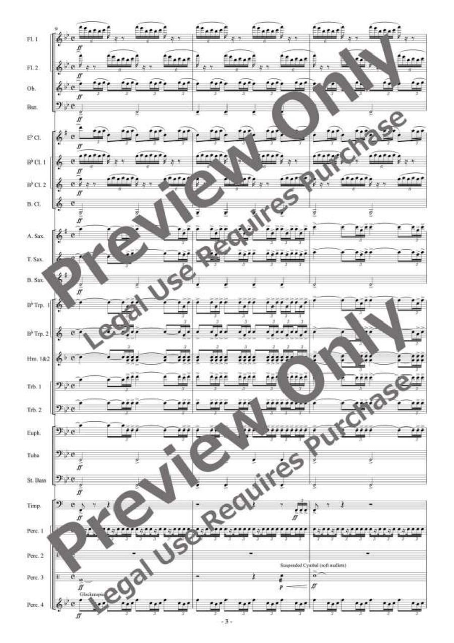 Funiculi-funicula Rhapsody [Reduced Instrumentation] Concert Band scores gallery preview page 4